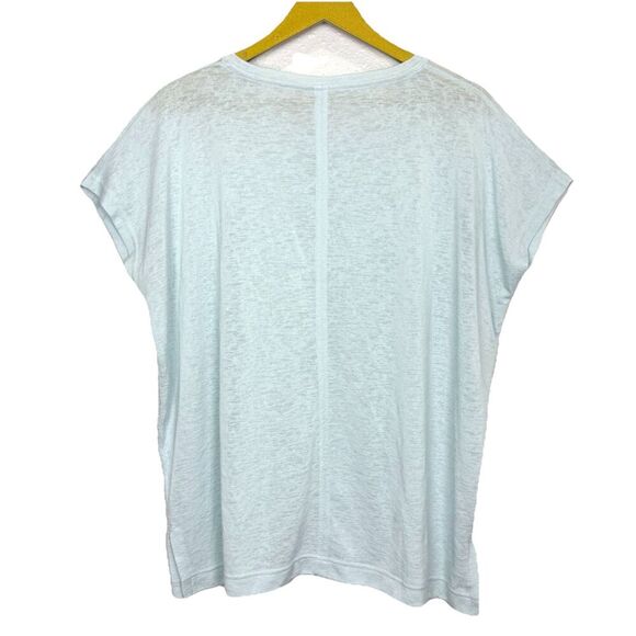 Athleta Release Tee Short Sleeve Knit Top Shirt Relaxed Fit Light Blue Size S - Picture 2 of 4